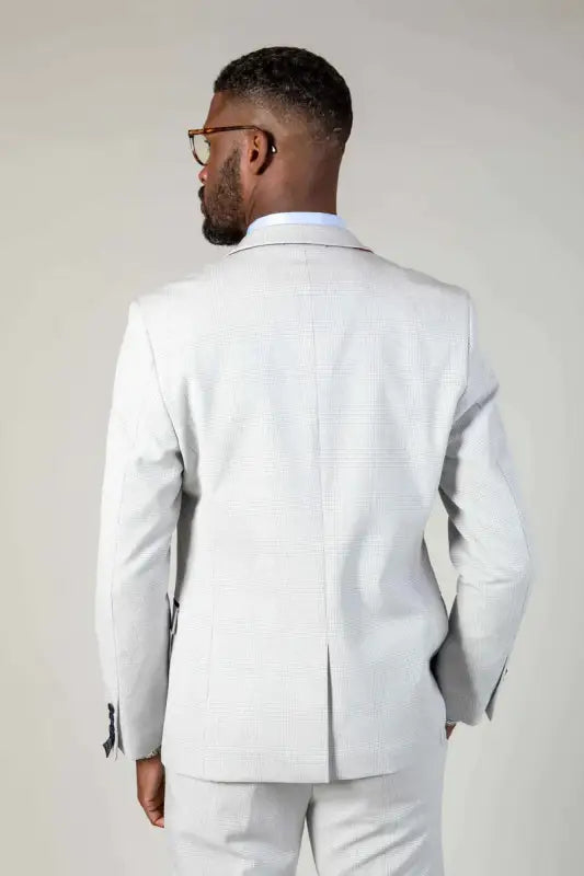 2-delat kostym - rutigt vitt herrkostym - Marc Darcy