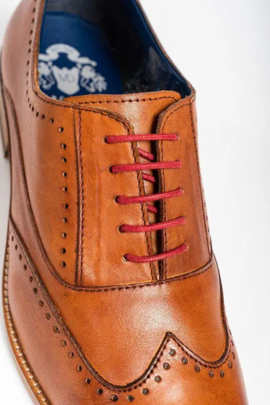 Bruna läderskor Marc Darcy Carson Wingtip brogue - schoenen