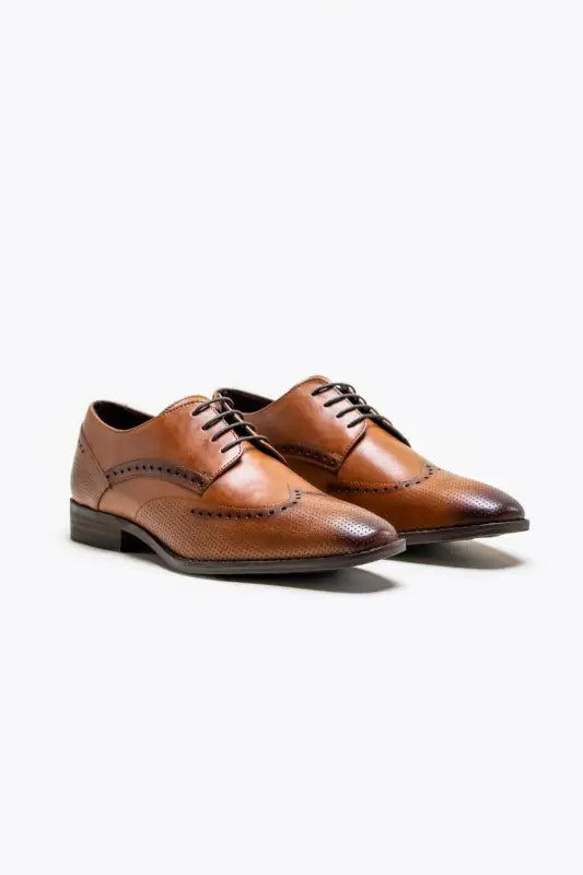 Cavani Lisbon Skor Ljusbrun - Wingtip Brogue - schoenen