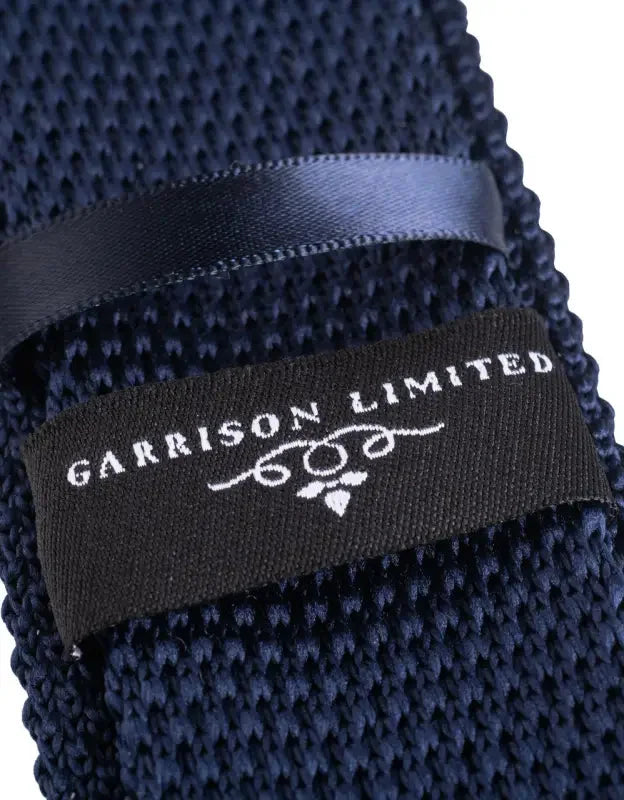 Marinblå Slips Stickad | Garrison Limited - stropdas