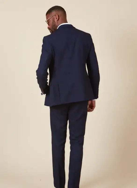 Mörkblå 2-delat herrkostym - Edison Redline - tweedelig pak