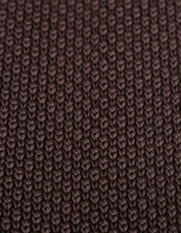 Mörkbrun Slips Stickad | Garrison Limited - stropdas