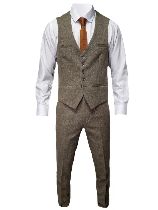 Shelby Suit 3-delat set Cavani Gaston Sage - driedelig pak