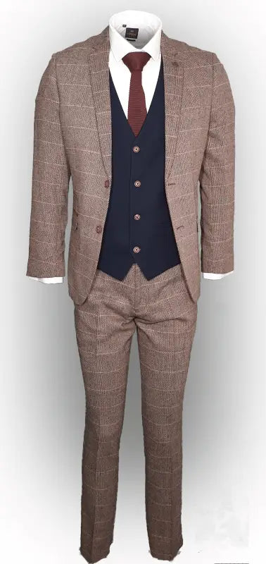 Tredelad kostym Mix and Match brun/svart Classic