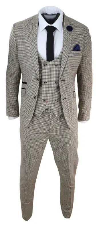 Cavani Elwood tredelad kostym Houndstooth - driedelig pak