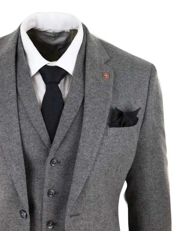 Cavani - Tredelad kostym - Martez Grey Tweed - driedelig pak