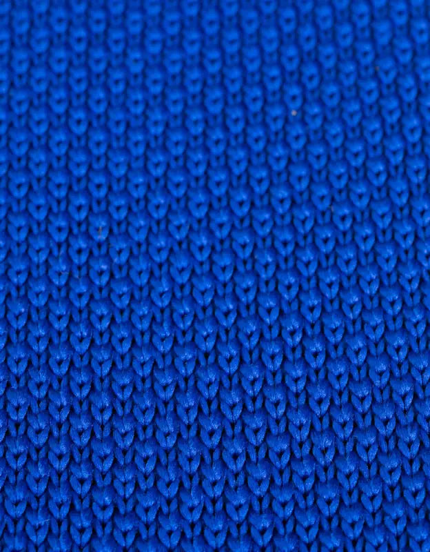 Havsblå Slips Stickad | Garrison Limited - stropdas