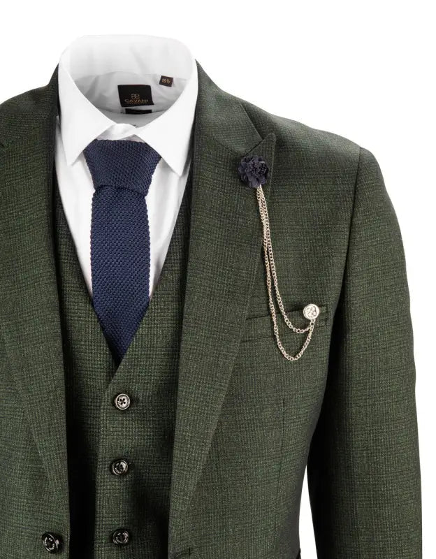 Kostym olivgrön - Cavani Caridi - driedelig pak