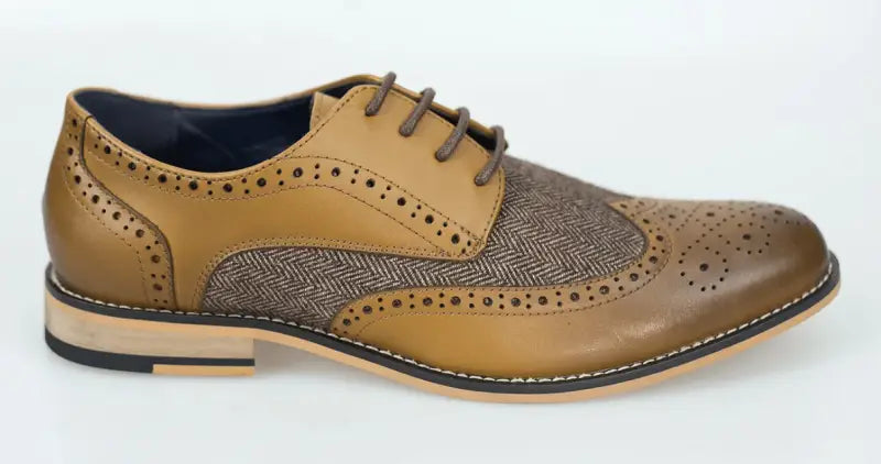 Mörkbruna tweedskor | Cavani Horatio TAN - schoenen