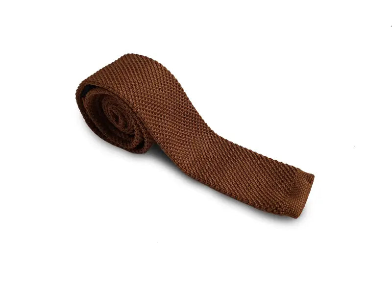 Rostbrun Slips Stickad | Garrison Limited - stropdas