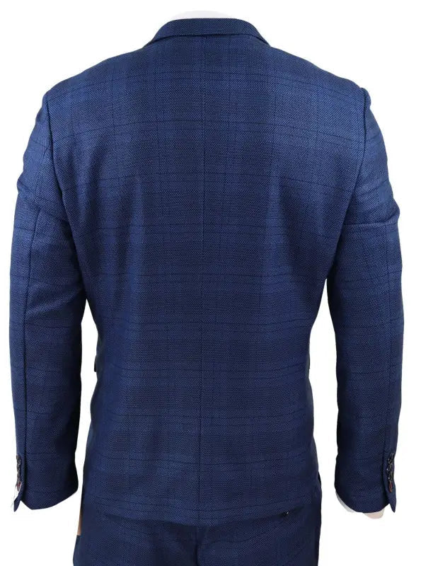 Tredelad kostym Check Jerry Blue - driedelig pak