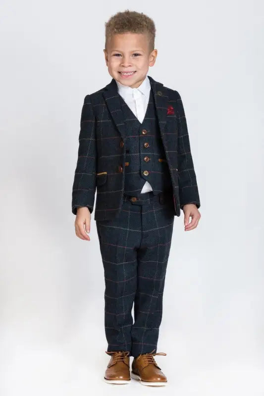 Dreiteiliger-Anzug-für-Kinder-Tweed-Eton-happy