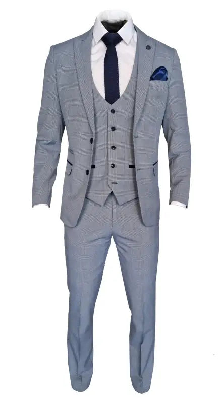 Vårt 3-delade ljusblåa kostym geråd - Bromley sky suit